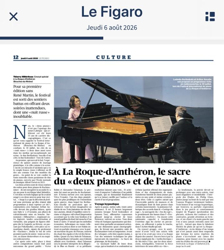 Article Le Figaro Ao&ucirc;t 2026